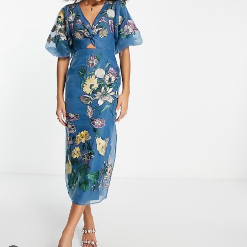 Floral Blue Dress